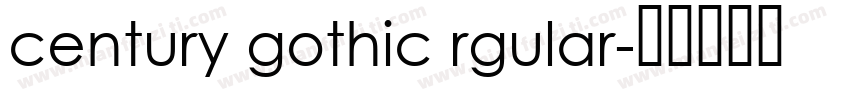 century gothic rgular字体转换